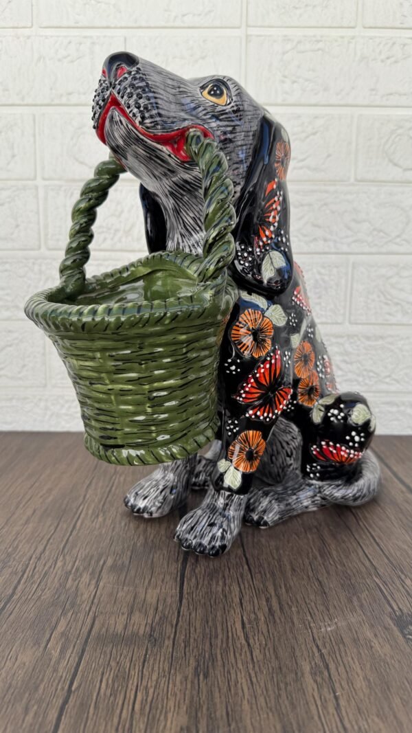 Talavera Dalmatian Dog Sculpture  Ceramic Dog, Talavera Pottery, Puebla Mexican Pottery, Cocker Spaniel Statue Handmade And Hand Painted Pot - Image 3
