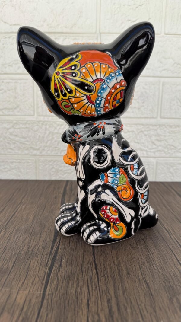 Talavera Cat, Ceramic Cat, Talavera Pottery, Puebla Mexican Pottery, Cat Statue, Cat Sculpture Figurine Hand Painted Artisans - Image 4