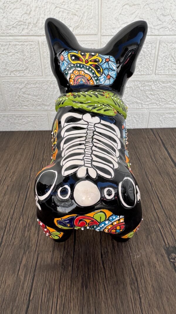 Talavera French Bulldog Sculpture Ceramic Dog, Talavera Pottery, Puebla Mexican Pottery, French Bulldog Statue, Handmade and Hand Painted - Image 4