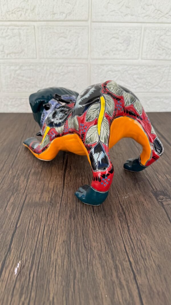 Talavera English Bullgod, Ceramic dog, Talavera pottery, Mexican pottery, English Bullgod statue, Dog sculpture - Image 3