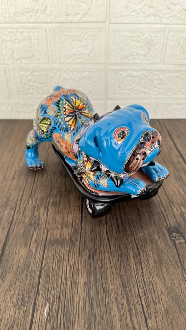 Talavera English Bullgod, Ceramic dog, Talavera pottery, Mexican pottery, English Bullgod statue, Dog sculpture - Image 4