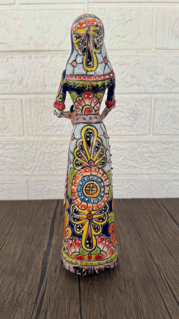 Catrina Handmade Talavera Day of the Dead  Colorful Ceramic Folk Art from Puebla, Mexico Día de los Muertos Skeleton Figurine Wedding Gift - Image 5