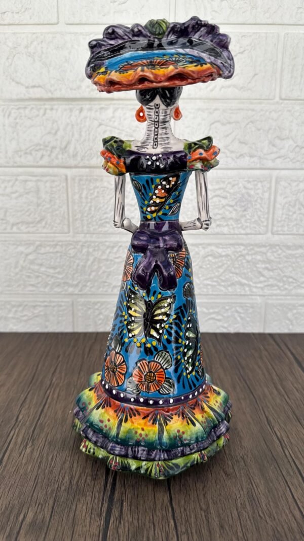 Catrina Handmade Talavera Day of the Dead  Colorful Ceramic Folk Art from Puebla, Mexico Día de los Muertos Skeleton Figurine Wedding Gift - Image 5