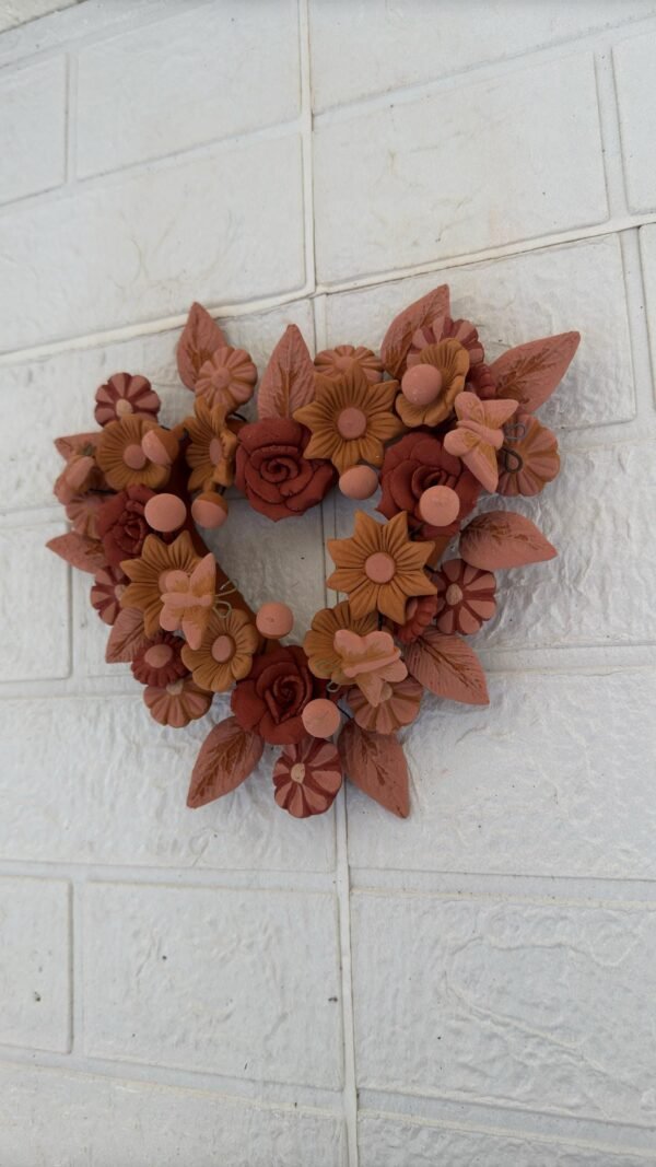 Filigrana Clay Heart Wall Hanging Ornament Artistic  Oaxaca México By Artisans Handmade Crafts, Home Decor Folk Art,  Pastillaje Technique - Image 3