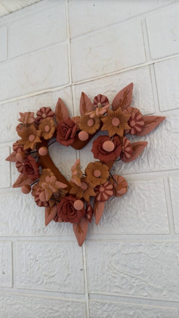Filigrana Clay Heart Wall Hanging Ornament Artistic  Oaxaca México By Artisans Handmade Crafts, Home Decor Folk Art,  Pastillaje Technique - Image 3