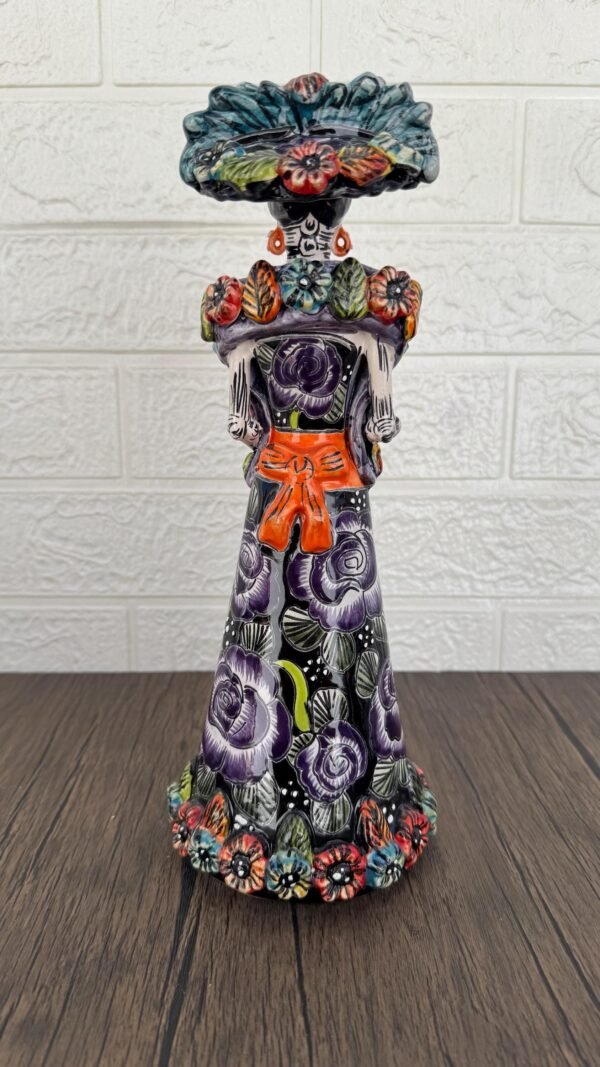 Catrina Handmade Talavera Day of the Dead  Colorful Ceramic Folk Art from Puebla, Mexico Día de los Muertos Skeleton Figurine Wedding Gift - Image 5