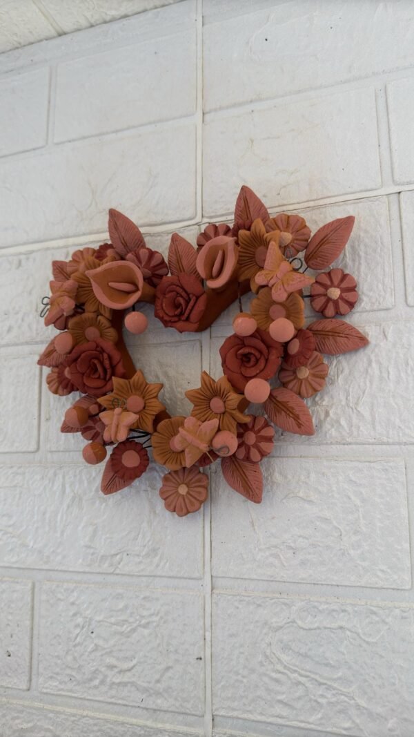 Filigrana Clay Heart Wall Hanging Ornament Artistic  Oaxaca México By Artisans Handmade Crafts, Home Decor Folk Art,  Pastillaje Technique - Image 3