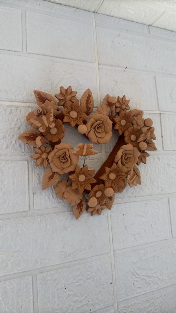 Filigrana Clay Heart Wall Hanging Ornament Artistic  Oaxaca México By Artisans Handmade Crafts, Home Decor Folk Art,  Pastillaje Technique - Image 3