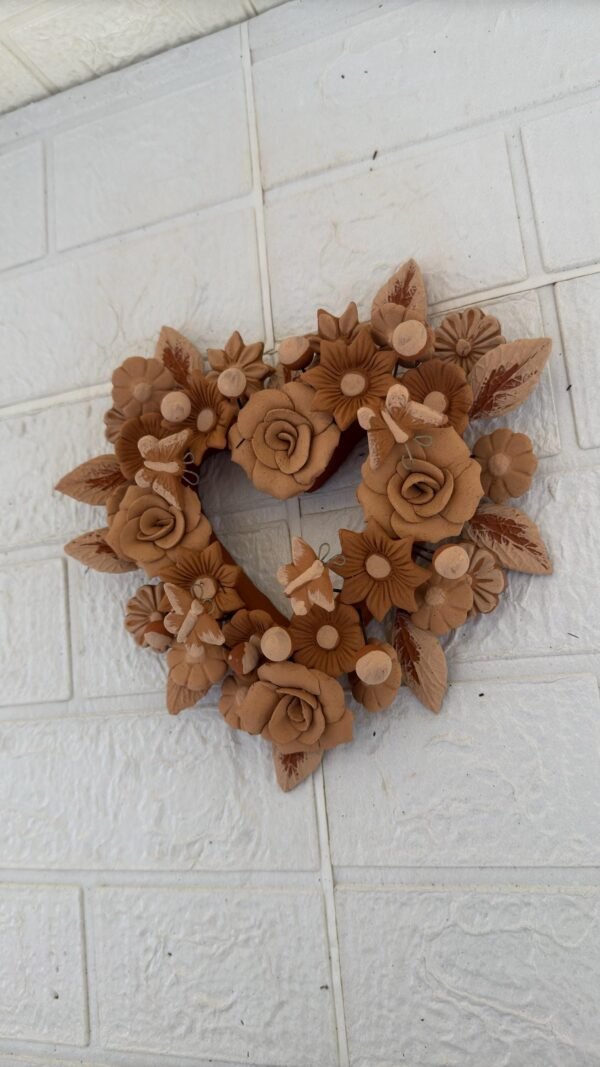 Filigrana Clay Heart Wall Hanging Ornament Artistic  Oaxaca México By Artisans Handmade Crafts, Home Decor Folk Art,  Pastillaje Technique - Image 3