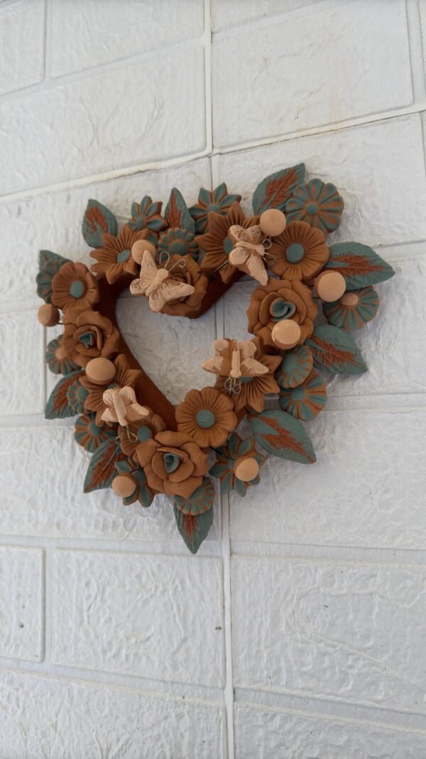 Filigrana Clay Heart Wall Hanging Ornament Artistic  Oaxaca México By Artisans Handmade Crafts, Home Decor Folk Art,  Pastillaje Technique - Image 3