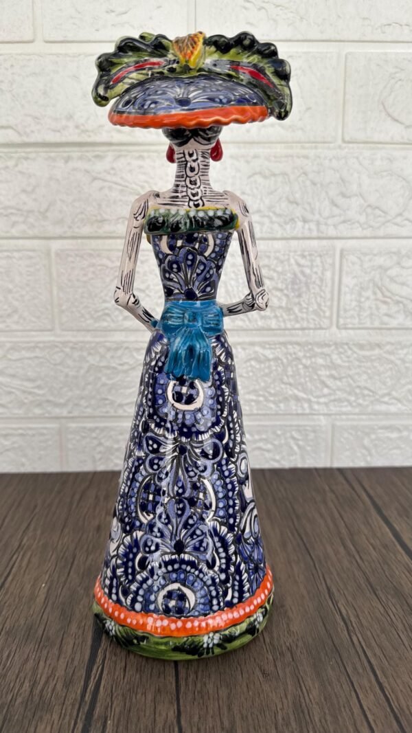 Catrina Handmade Talavera Day of the Dead  Colorful Ceramic Folk Art from Puebla, Mexico Día de los Muertos Skeleton Figurine Wedding Gift - Image 5