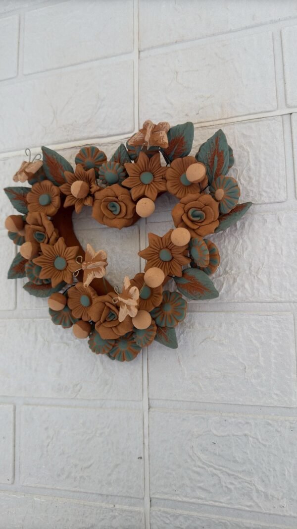Filigrana Clay Heart Wall Hanging Ornament Artistic  Oaxaca México By Artisans Handmade Crafts, Home Decor Folk Art,  Pastillaje Technique - Image 3