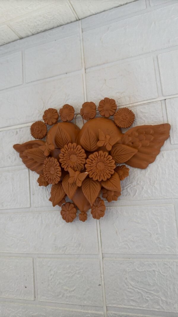 Mexican decoration, Mexican heart, Heart wall hanging, Decorative heart, Rustic heart decor, Heart statue - Image 3