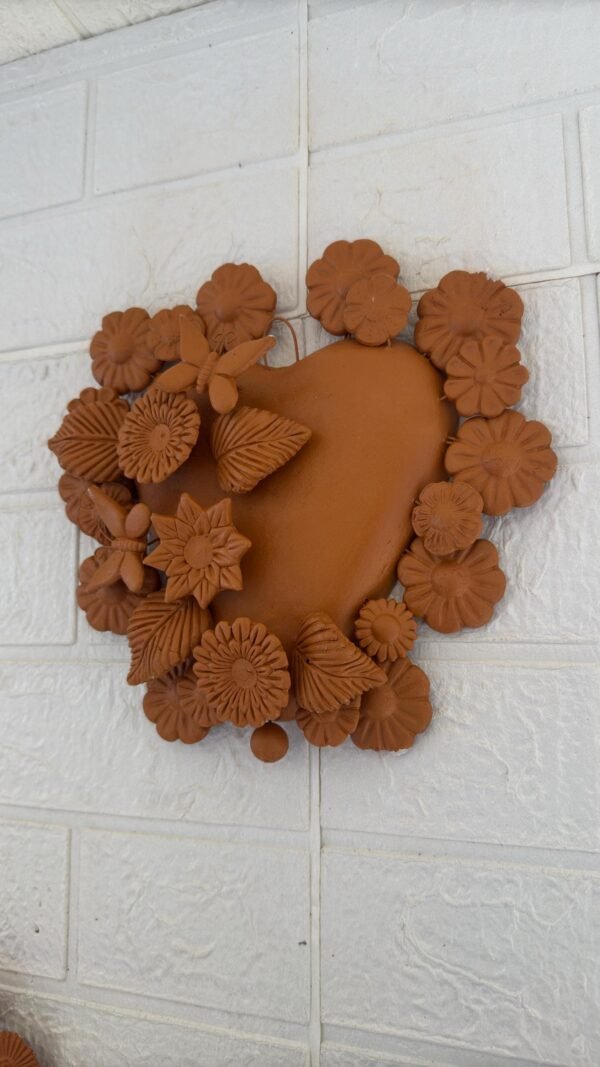 Mexican decoration, Mexican heart, Heart wall hanging, Decorative heart, Rustic heart decor, Heart statue - Image 3