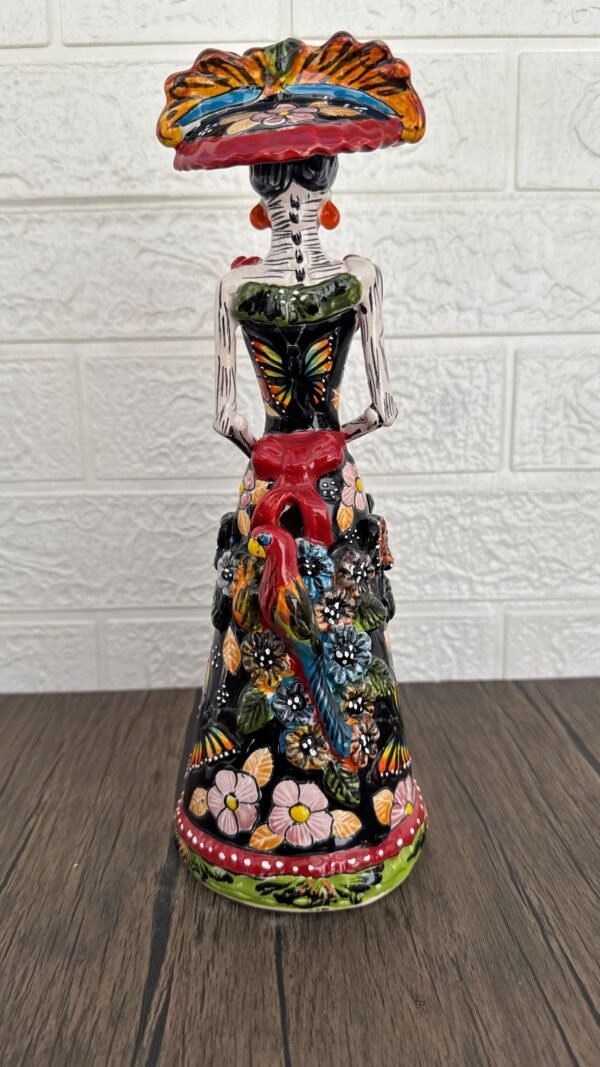 Catrina Handmade Talavera Day of the Dead  Colorful Ceramic Folk Art from Puebla, Mexico Día de los Muertos Skeleton Figurine Wedding Gift - Image 5