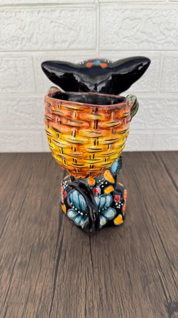 Talavera Chihuahua Pot , Ceramic dog, Talavera pottery, Puebla Mexican Pottery, Chihuahua Statue, Dog Sculpture  Hand Painted By Artisans - Image 5