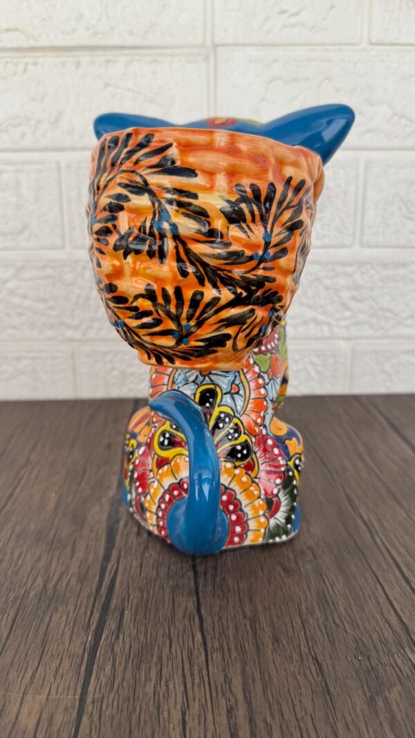 Talavera Chihuahua Pot , Ceramic dog, Talavera pottery, Puebla Mexican Pottery, Chihuahua Statue, Dog Sculpture  Hand Painted By Artisans - Image 4