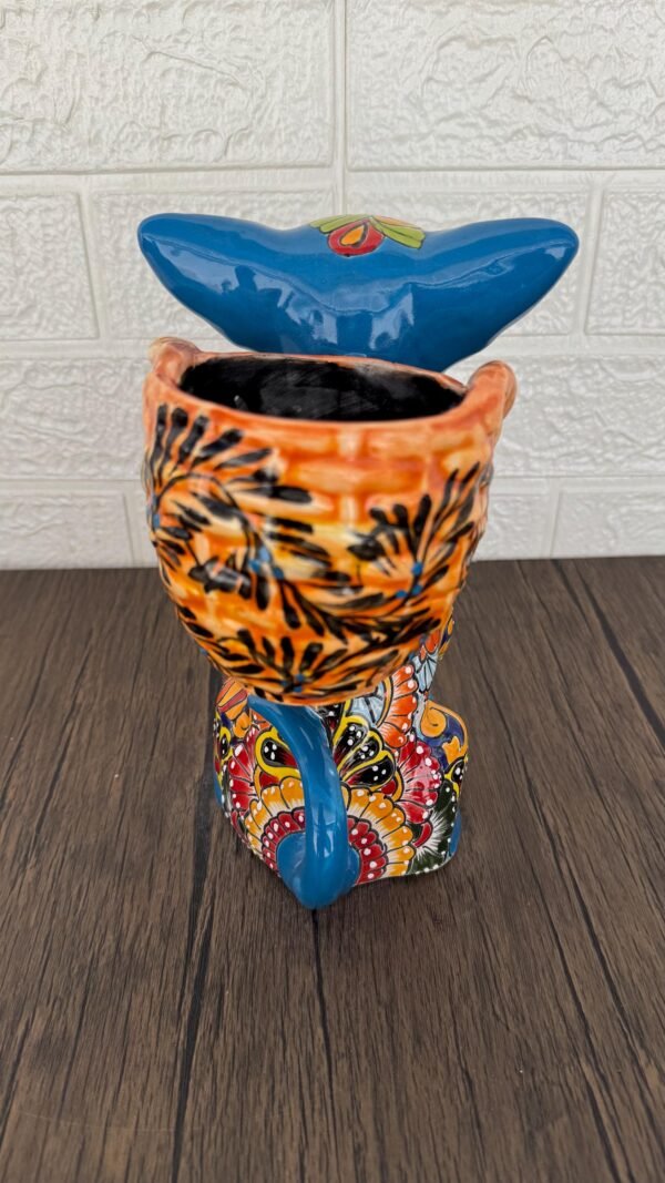 Talavera Chihuahua Pot , Ceramic dog, Talavera pottery, Puebla Mexican Pottery, Chihuahua Statue, Dog Sculpture  Hand Painted By Artisans - Image 5
