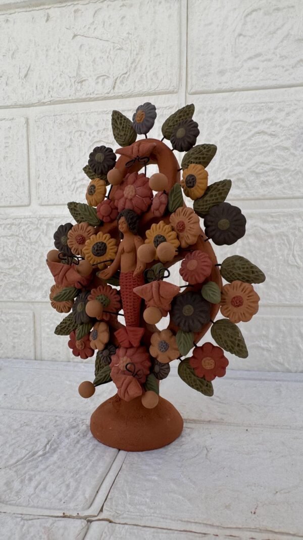 Tree Of Life Michoacán Mermaid Mexican Decoration, Árbol De La Vida Mexican Heart, Decorative Heart, Mermaid statue Home Decor Handcrafted - Image 3