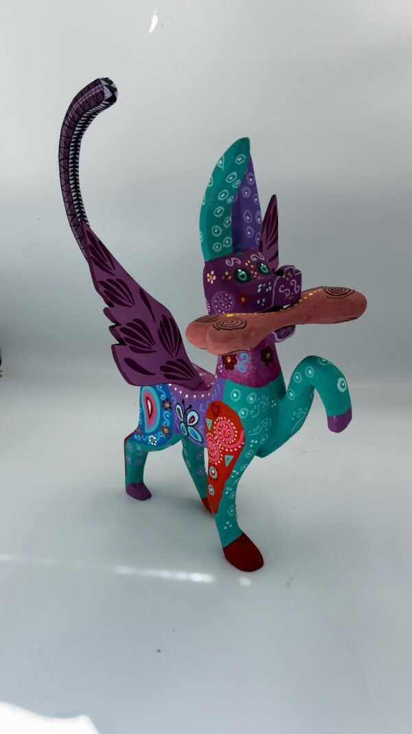 Dog Statue Folk Art Alebrije Sculpture, Wooden Mystic  Mexican Decoration Figure, Made Of Wood And Carved By Hand ASK FOR CUSTOMIZE - Image 3