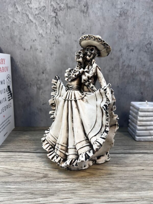 Catrina, Day of the dead, human skeleton, Mexican catrina, Skull sculpture, skeleton couple, mariachi skeleton, Ofrenda decor - Image 4