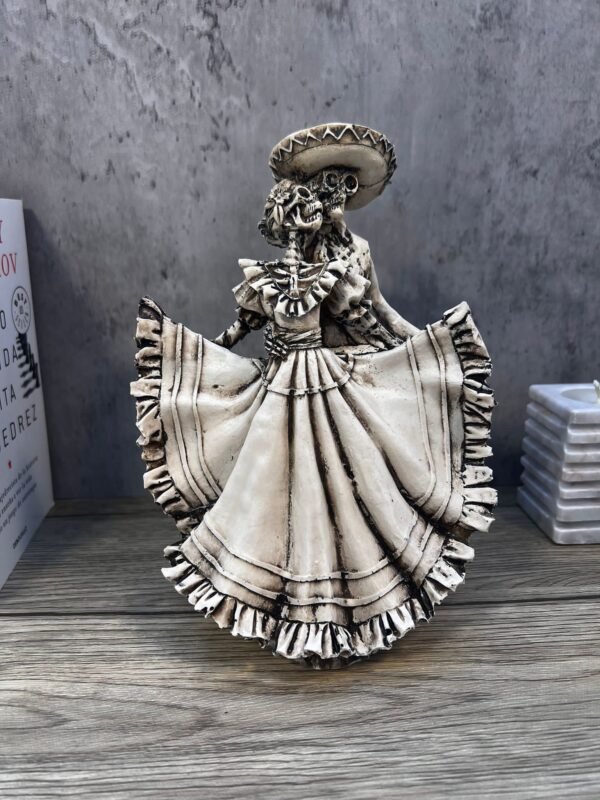 Catrina, Day of the dead, human skeleton, Mexican catrina, Skull sculpture, skeleton couple, mariachi skeleton, Ofrenda decor - Image 5