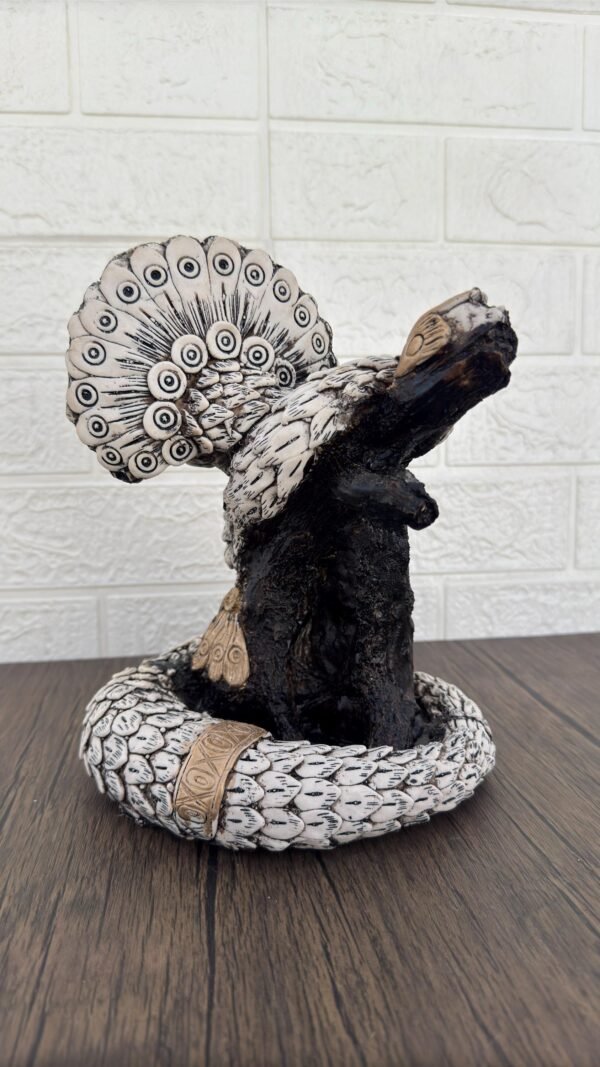 Quetzalcoatl Resin Sculpture, Feathered Serpent Aztec God Figurine, Prehispanic Mexican Art Statue, Spiritual Home Décor, Mesoamerican - Image 3