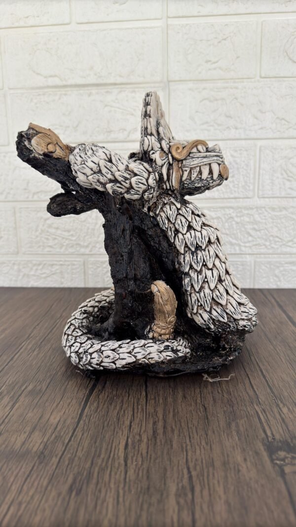 Quetzalcoatl Resin Sculpture, Feathered Serpent Aztec God Figurine, Prehispanic Mexican Art Statue, Spiritual Home Décor, Mesoamerican - Image 4