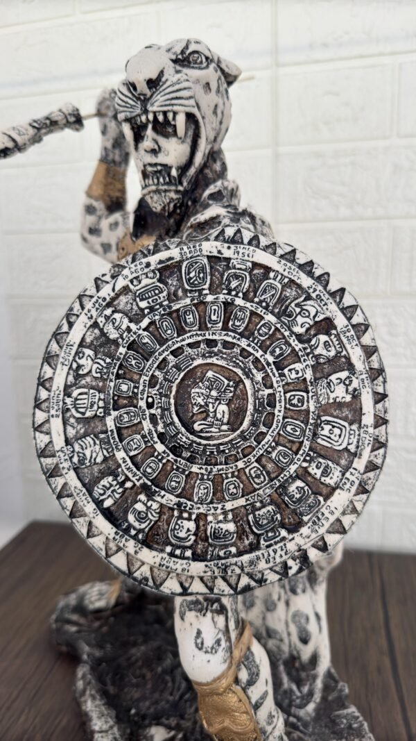 XL Large Aztec Warrior In Battle Mexican decoration, Aztec art, Prehispanic, Aztec decor, Mexican statue - Image 6
