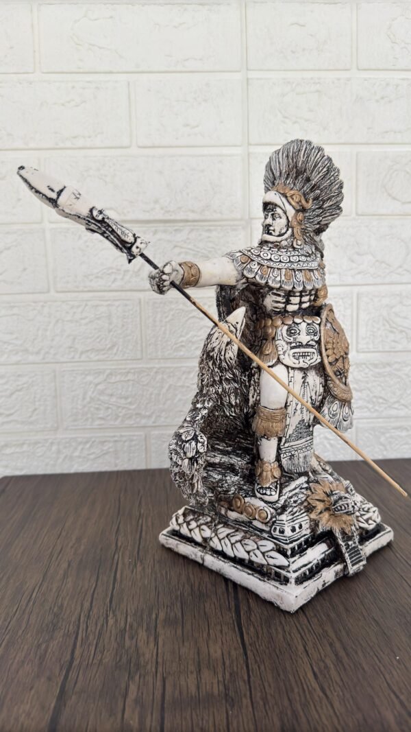 Aztec Warrior In Battle Mexican decoration, Aztec art, Prehispanic, Aztec decor, Mexican statue - Image 4