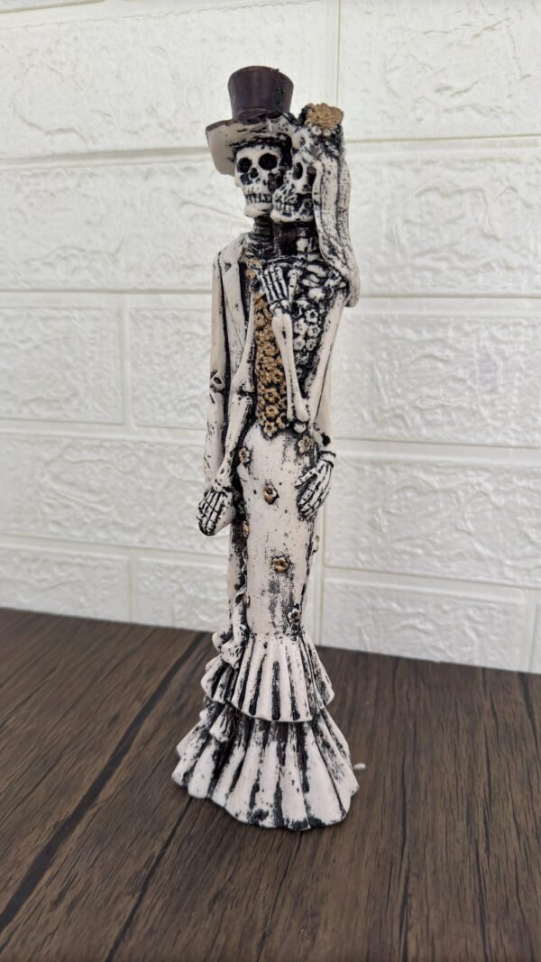 Couple Catrina, Dia De Los Muertos - Day Of The Dead, Human Skeleton, Mexican Catrina, Skull Sculpture,  Catrina Skeleton Figurine Ofrenda - Image 3