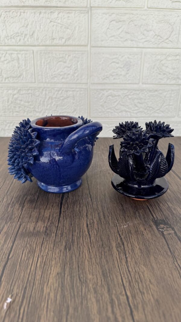 Mexican pottery, Pineapple decor, Mexican decoration, Pineapple sculpture, Glazed clay pineapple, Pottery from Michoacan - Image 3
