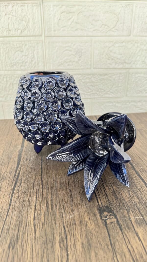 Mexican pottery, Pineapple decor, Mexican decoration, Pineapple sculpture, Glazed clay pineapple, Pottery from Michoacan - Image 4