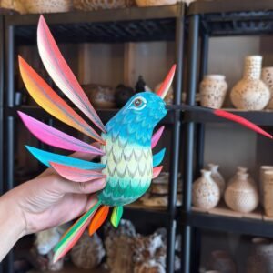 Large Hummingbird Oaxaca Statue Mexican Folk Art Alebrije Sculpture, Wooden  Decoration Figure, Made Of Wood And Carved By Hand 15” Long