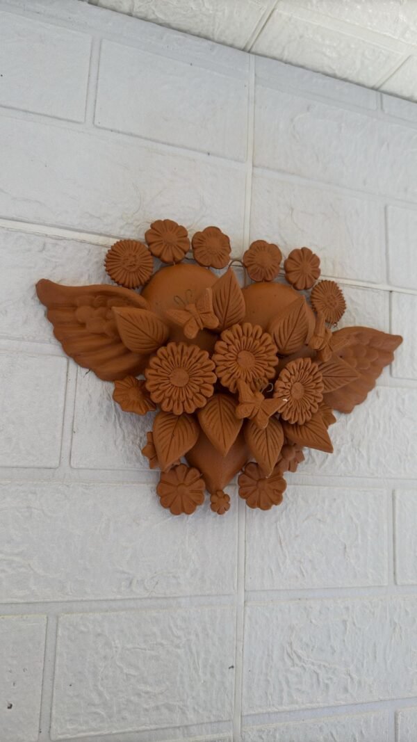 Mexican decoration, Mexican heart, Heart wall hanging, Decorative heart, Rustic heart decor, Heart statue - Image 2
