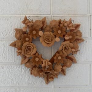 Filigrana Clay Heart Wall Hanging Ornament Artistic  Oaxaca México By Artisans Handmade Crafts, Home Decor Folk Art,  Pastillaje Technique