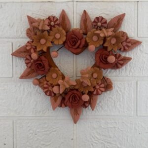 Filigrana Clay Heart Wall Hanging Ornament Artistic  Oaxaca México By Artisans Handmade Crafts, Home Decor Folk Art,  Pastillaje Technique