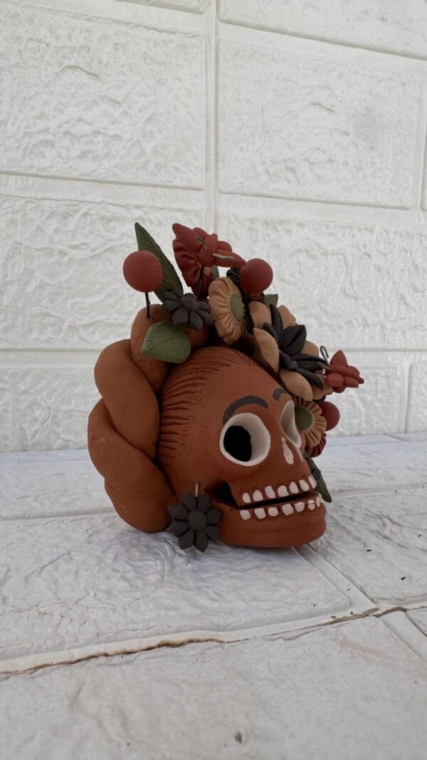 Pigment Clay Skull Día De Los Muertos Frida Artistic  Oaxaca México By Artisans Handmade Crafts, Home Decor Folk Art,  Pigmentos Naturales - Image 2
