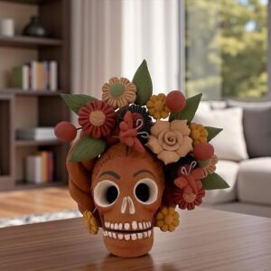 Pigment Clay Skull Día De Los Muertos Frida Artistic  Oaxaca México By Artisans Handmade Crafts, Home Decor Folk Art,  Pigmentos Naturales