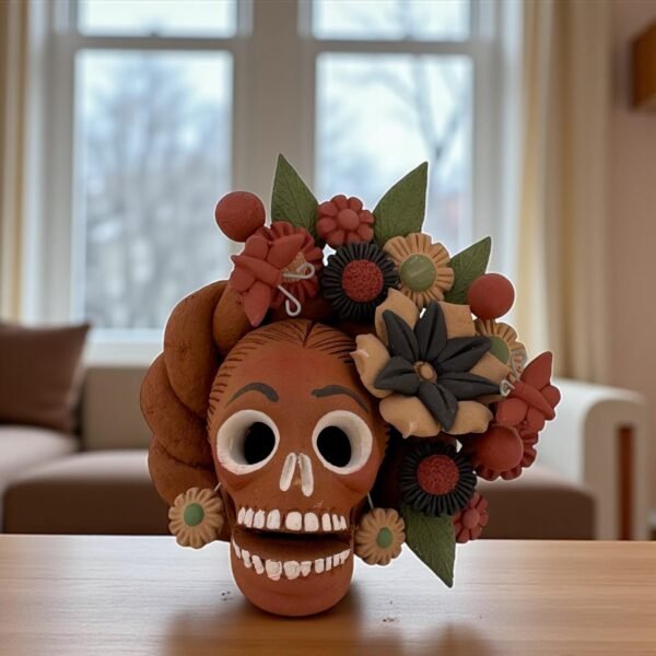 Pigment Clay Skull Día De Los Muertos Frida Artistic  Oaxaca México By Artisans Handmade Crafts, Home Decor Folk Art,  Pigmentos Naturales