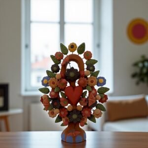 Tree Of Life Michoacán Mexican Decoration, Árbol De La Vida Mexican Heart, Decorative Heart, Heart statue Home Decor Handcrafted