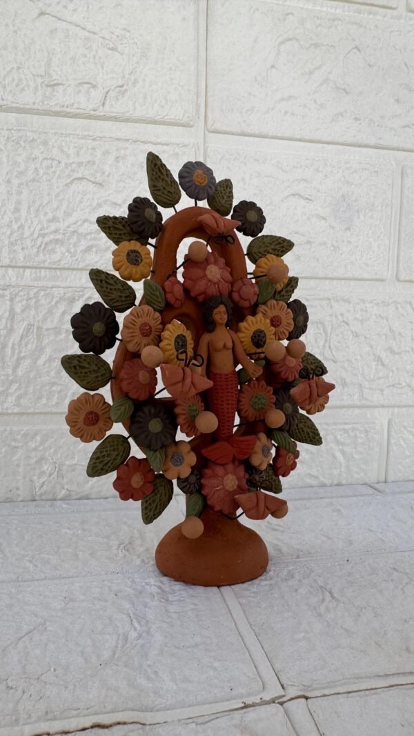 Tree Of Life Michoacán Mermaid Mexican Decoration, Árbol De La Vida Mexican Heart, Decorative Heart, Mermaid statue Home Decor Handcrafted - Image 2