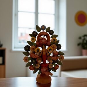 Tree Of Life Michoacán Mermaid Mexican Decoration, Árbol De La Vida Mexican Heart, Decorative Heart, Mermaid statue Home Decor Handcrafted