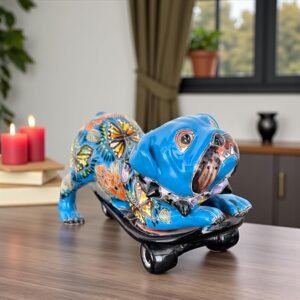 Talavera English Bullgod, Ceramic dog, Talavera pottery, Mexican pottery, English Bullgod statue, Dog sculpture