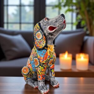 Talavera Dalmatian Dog Sculpture  Ceramic Dog, Talavera Pottery, Puebla Mexican Pottery, Cocker Spaniel Statue Handmade And Hand Painted