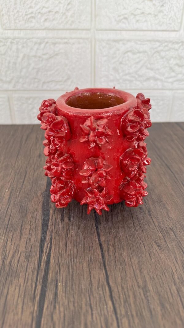 Clay Candle Holder from Michoacán Mexico,  Capula Clay Handmade Unique Traditional Pottery Candlestick, Perfect for Home Decor - Image 2