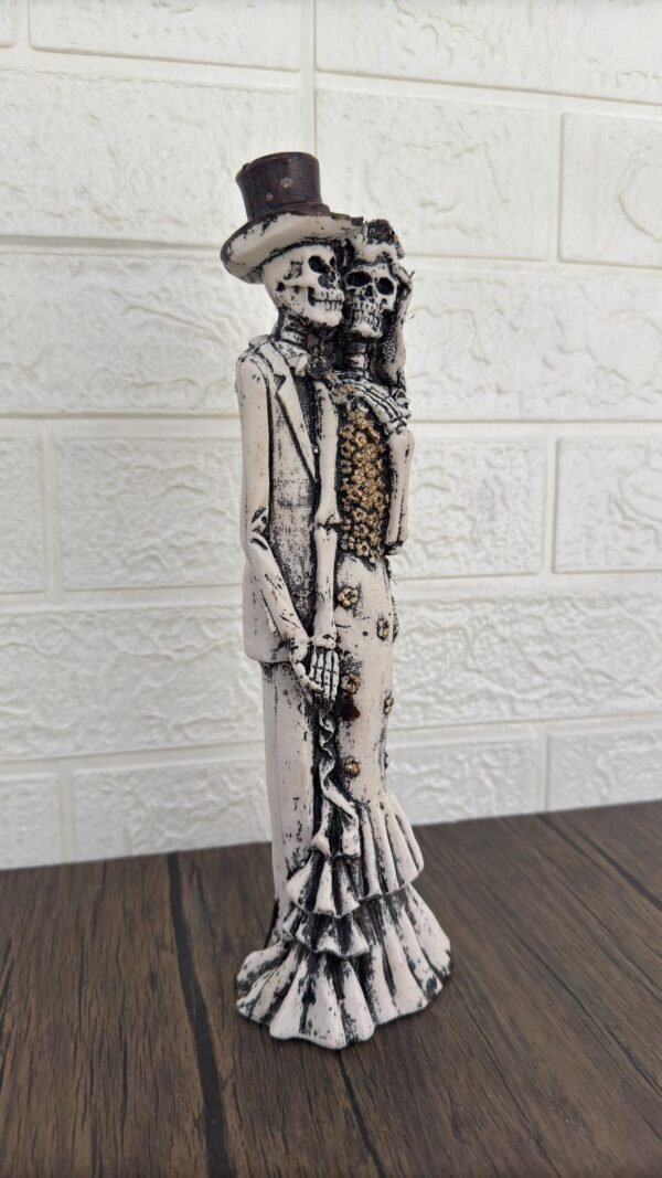Couple Catrina, Dia De Los Muertos - Day Of The Dead, Human Skeleton, Mexican Catrina, Skull Sculpture,  Catrina Skeleton Figurine Ofrenda - Image 2
