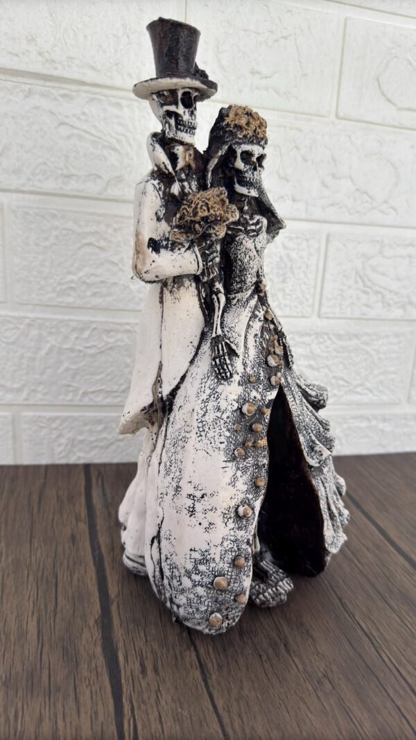 Couple Catrina, Dia De Los Muertos - Day Of The Dead, Human Skeleton, Mexican Catrina, Skull Sculpture,  Catrina Skeleton Figurine Ofrenda - Image 2