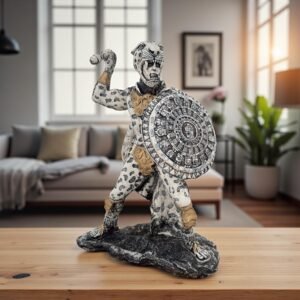 XL Large Aztec Warrior In Battle Mexican decoration, Aztec art, Prehispanic, Aztec decor, Mexican statue