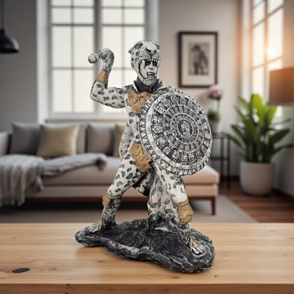 XL Large Aztec Warrior In Battle Mexican decoration, Aztec art, Prehispanic, Aztec decor, Mexican statue
